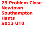 29 Problem Close Newtown Southampton Hants S013 UT0