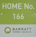 Barratt Homes Plot board