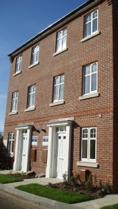 A narrow David Wilson Town house.
