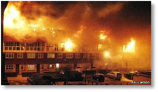 Peckham building site fire 26 November 2009