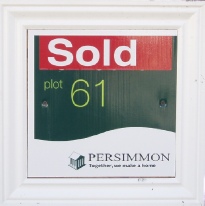 Persimmon Homes Sold Plot board